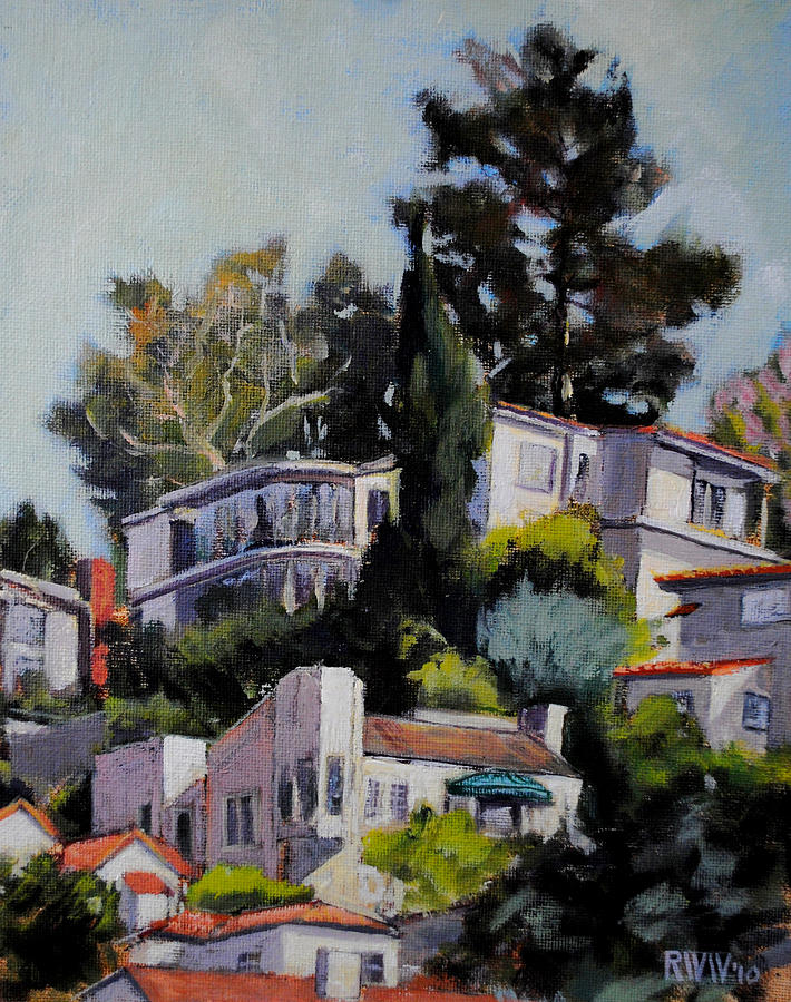 710x900 Hollywood Hills Painting By Richard Willson - Painting Hollywood