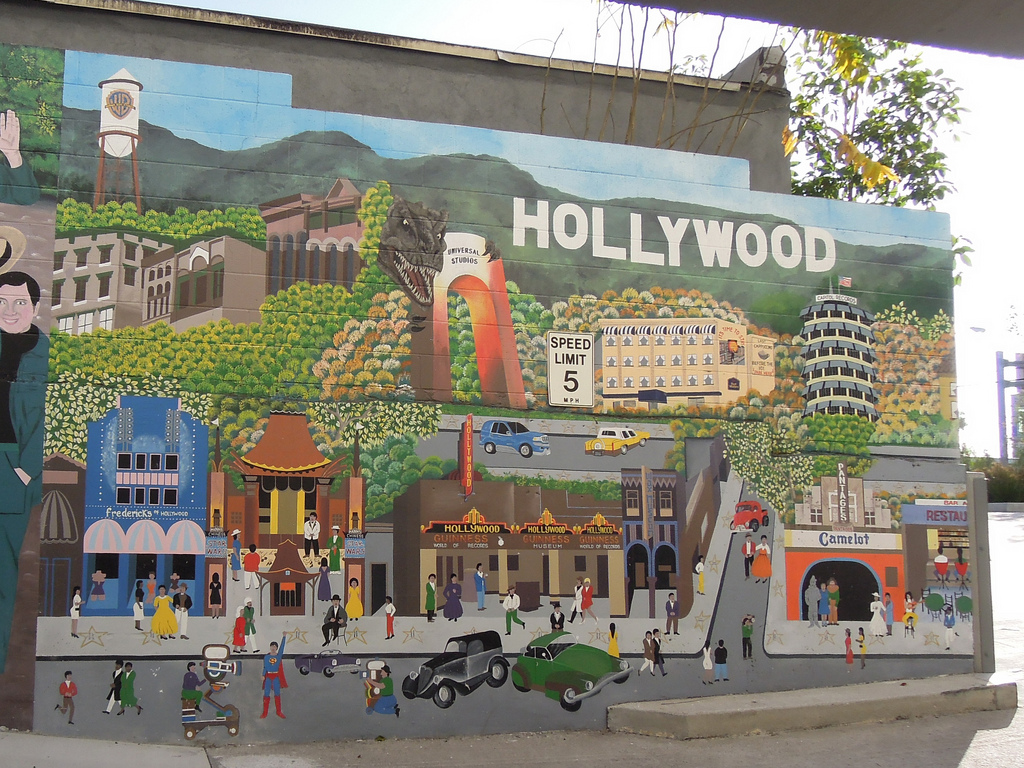 1024x768 Mural Painting @ Best Western Hollywood Hills Hotel - Painting Hollywood