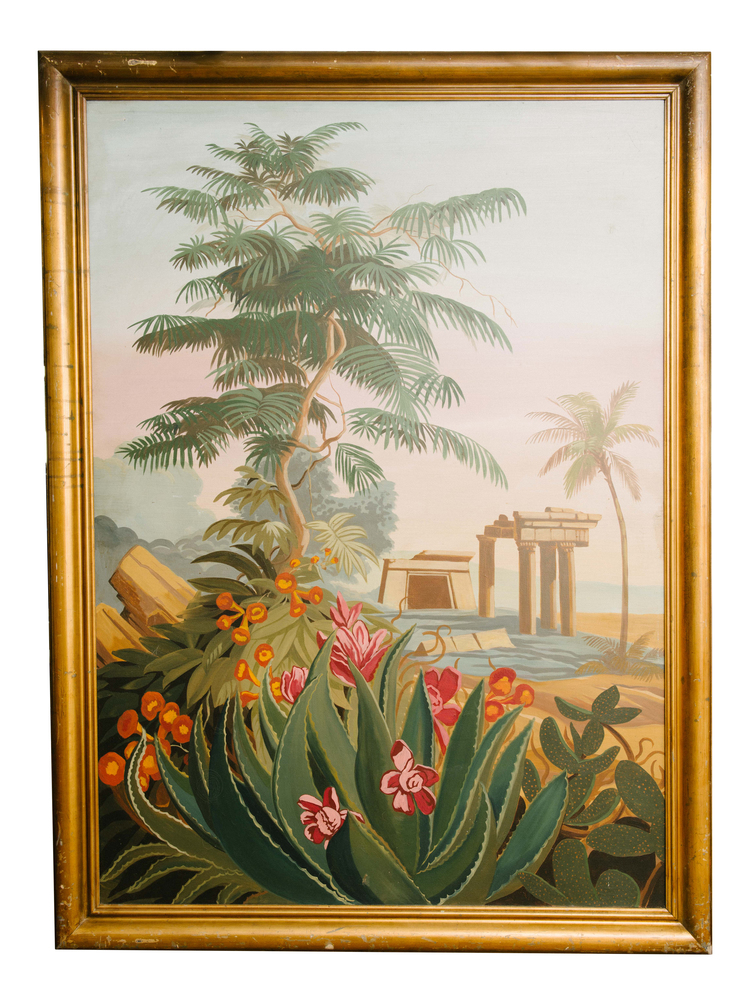 750x1005 Vintage Grand Hollywood El Dorado Mural Scene Painting Moxie - Painting Hollywood