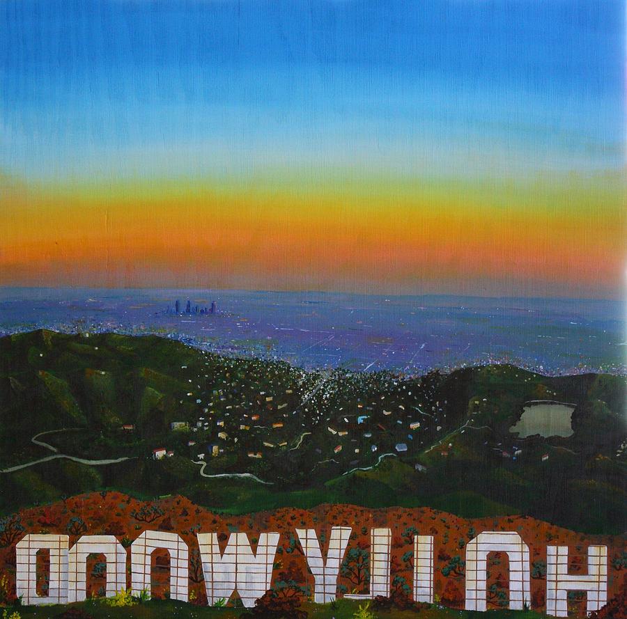 900x889 Goodnight Hollywood Painting By Jennifer Lynch - Painting Hollywood