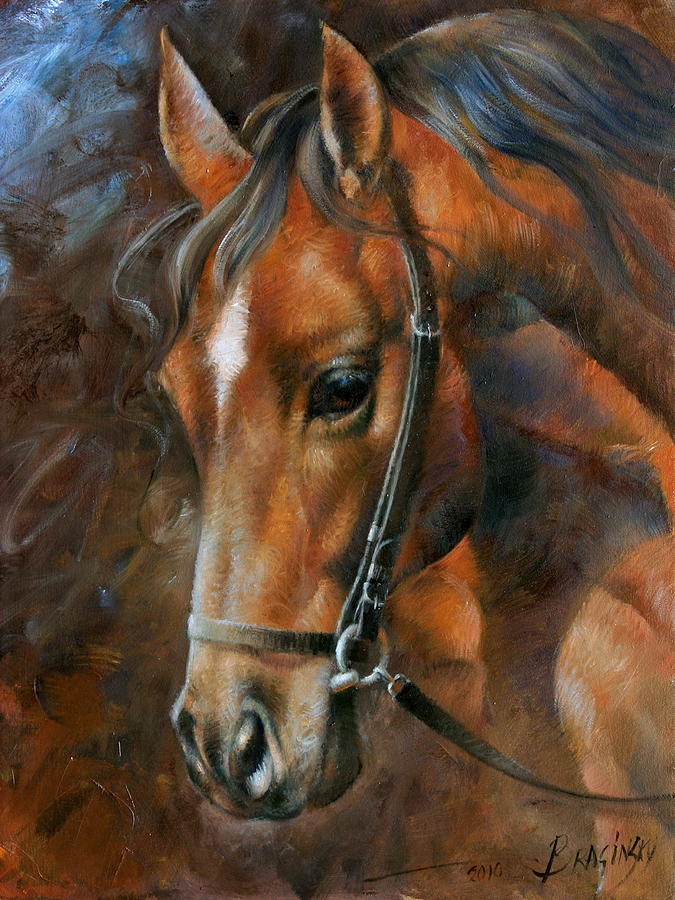 675x900 Head Horse Painting By Arthur Braginsky - Painting Horse