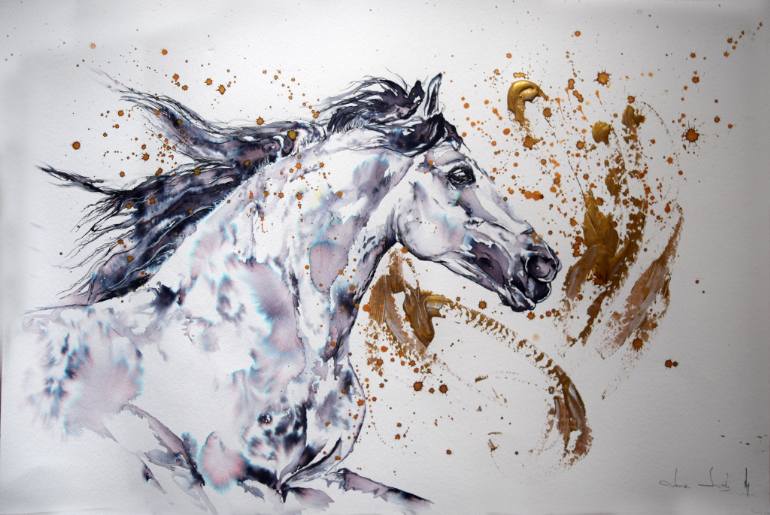 770x515 Saatchi Art Freedom Horse Painting Large Painting By Anna - Painting Horse