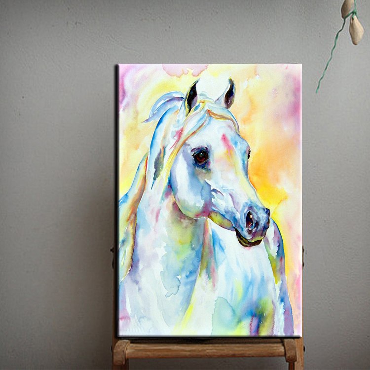 750x750 Dream Colors Shy Horse Oil Painting On Canvas 100%hand Painted - Painting Horse Colors
