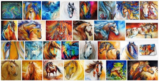 520x265 Horse Art Colored With Spirit A Love 4 Horses - Painting Horse Colors