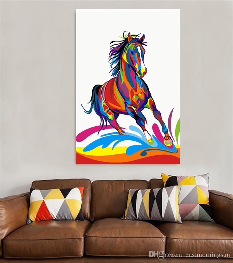 800x900 Ful Running Horse Picture Paint By Number Kit Diy Digital Oil - Painting Horse Colors