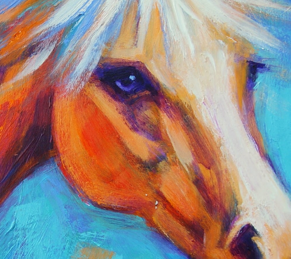997x887 Abstract Horses Horse Painting In Bright Colors By Theresa Paden - Painting Horse Colors