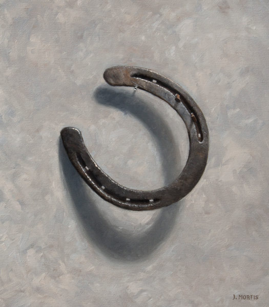 525x600 Horseshoe Painting By John Morfis - Painting Horseshoes