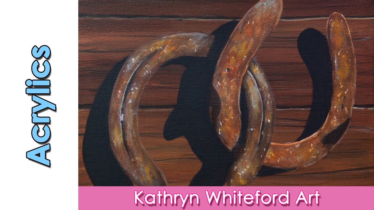 1280x720 Horseshoe Acrylic Speed Painting - Painting Horseshoes
