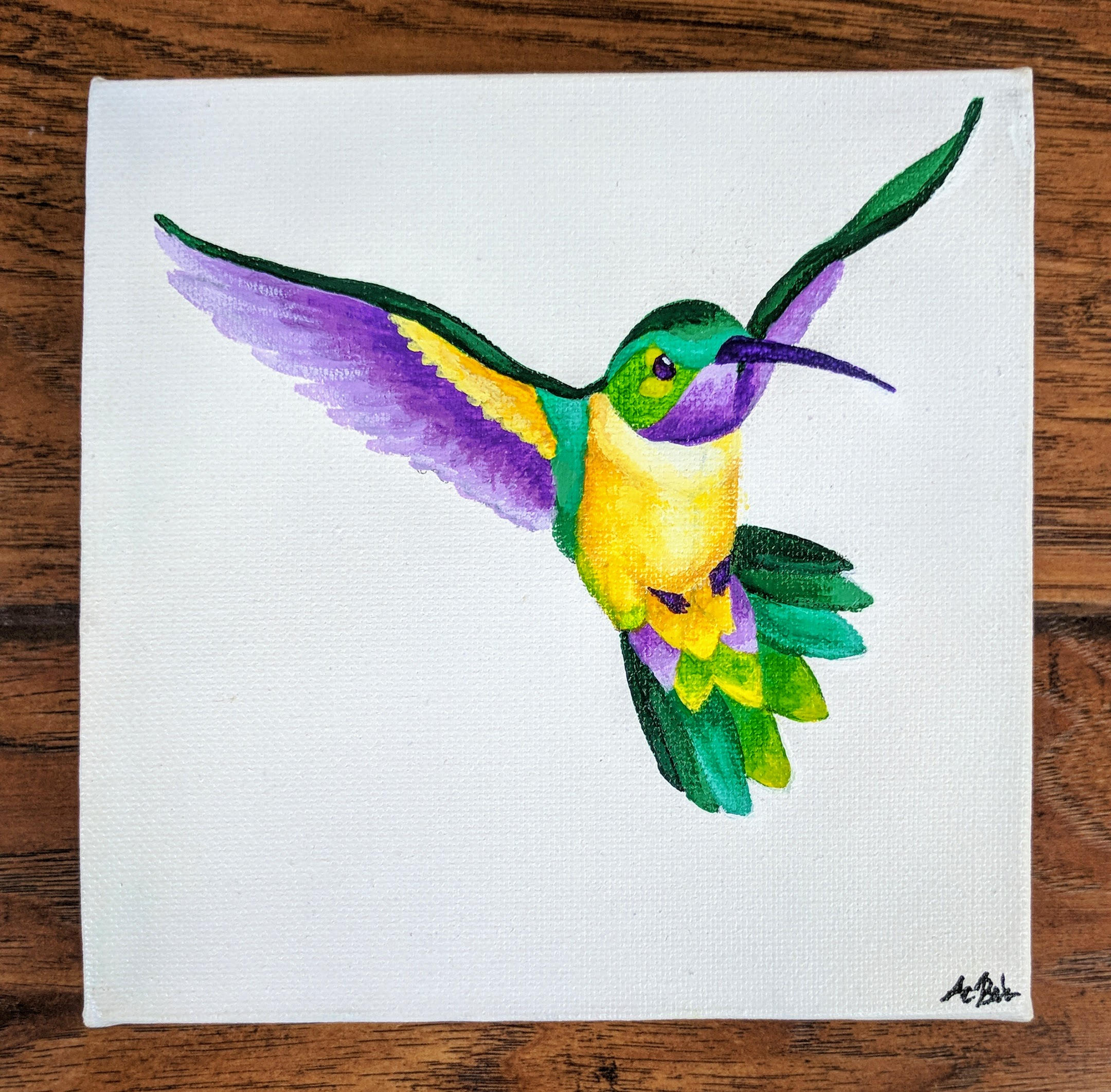 2160x2123 Hummingbird Painting Fine Art Original Acrylic Painting - Painting Hummingbirds With Acrylics