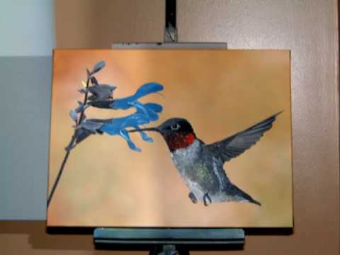 480x360 Ruby Throated Hummingbird Painting - Painting Hummingbirds With Acrylics