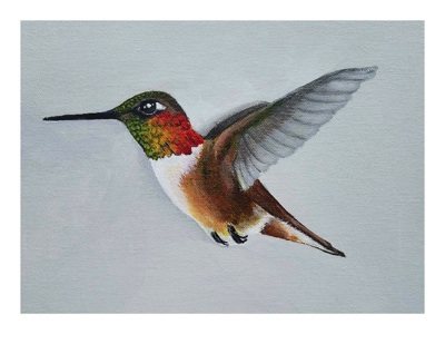 400x309 Acrylic Painting With Mishel - Painting Hummingbirds With Acrylics