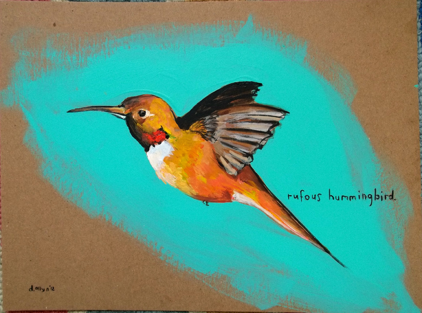 864x640 - Painting Hummingbirds With Acrylics