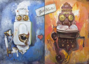 375x268 Original Illustration Humor Oil Paintings For Sale Saatchi Art - Painting Humor