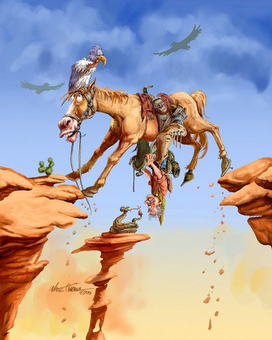555x694 Western Nature Humor Illustrations And Paintings Boost Inspiration - Painting Humor