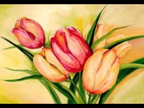 480x360 Tulip Flower Paintings On Canvas - Painting Ideas Flowers