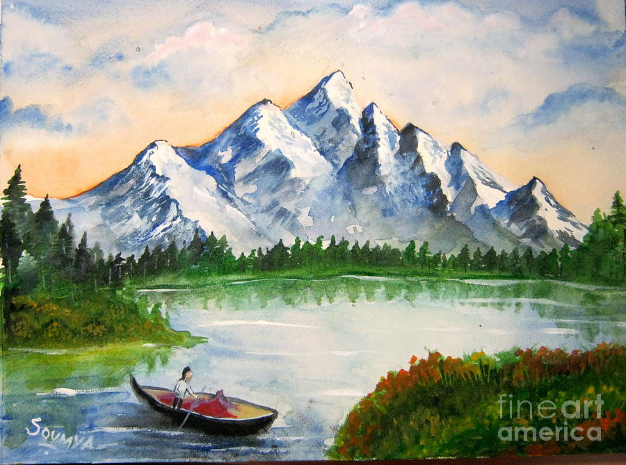 900x669 Beautiful Nature Painting By Soumya Suguna - Painting Images Of Nature