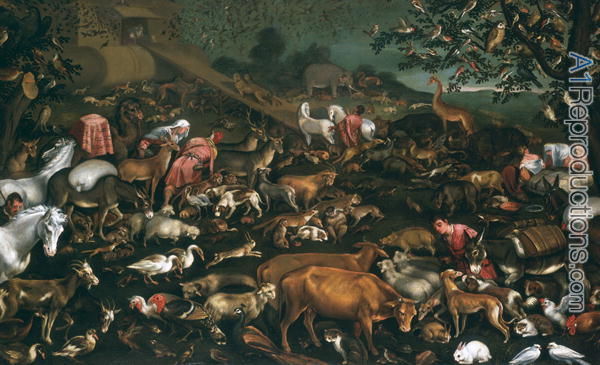 600x365 Animals Guided Onto Noah's Ark Oil Painting Reproductions, - Painting In Ark