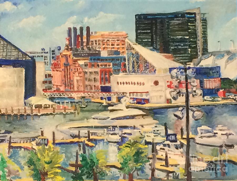 900x690 Baltimore Inner Harbor Painting By James Vissari - Painting In Baltimore