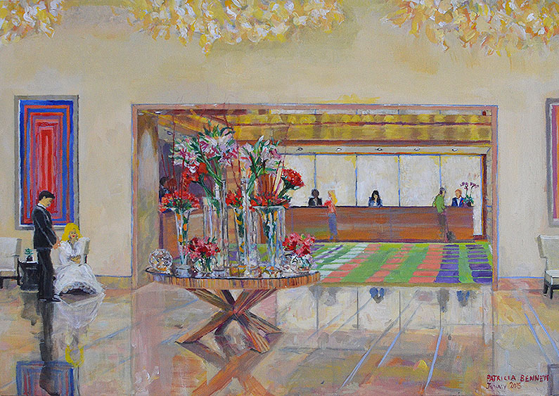 795x563 Four Seasons Hotel Baltimore Lobby Painting By Patricia Bennett - Painting In Baltimore