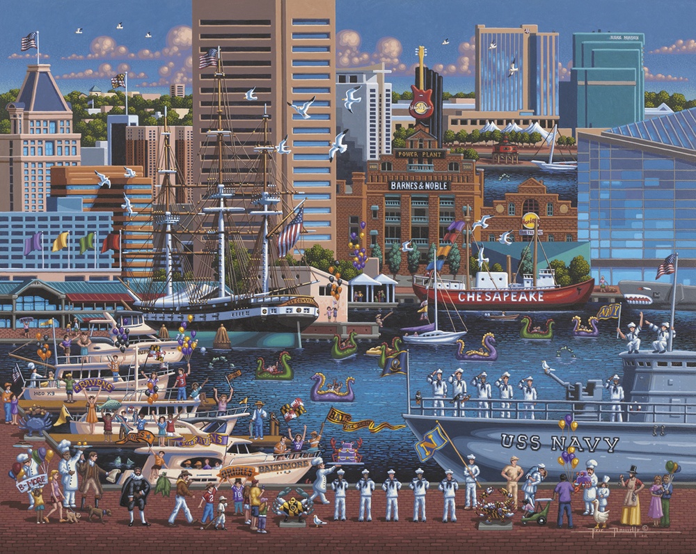 1000x796 Jigsaw Puzzle Explore America Baltimore Maryland New 1000 Piece - Painting In Baltimore