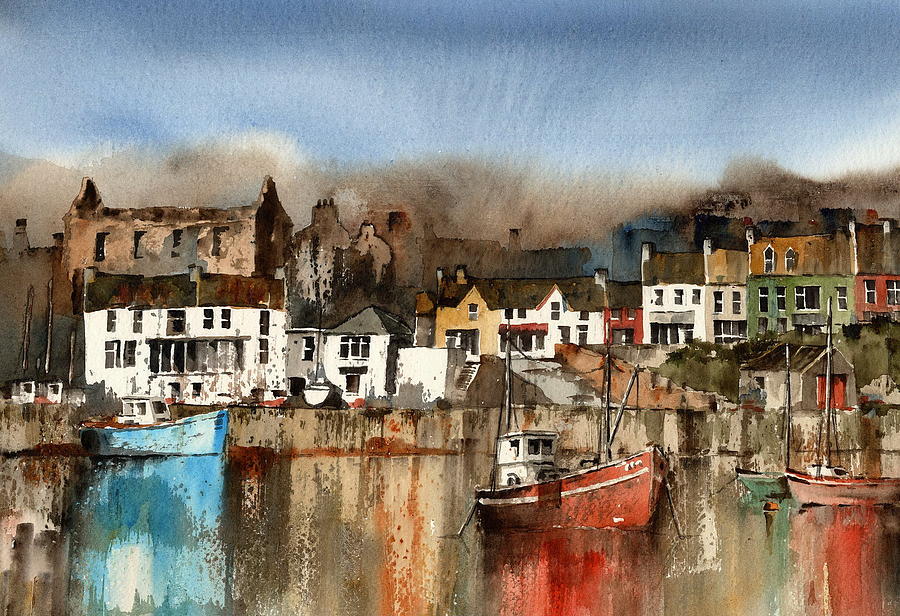 900x616 O Driscolls Castle Baltimore Cork Painting By Val Byrne - Painting In Baltimore