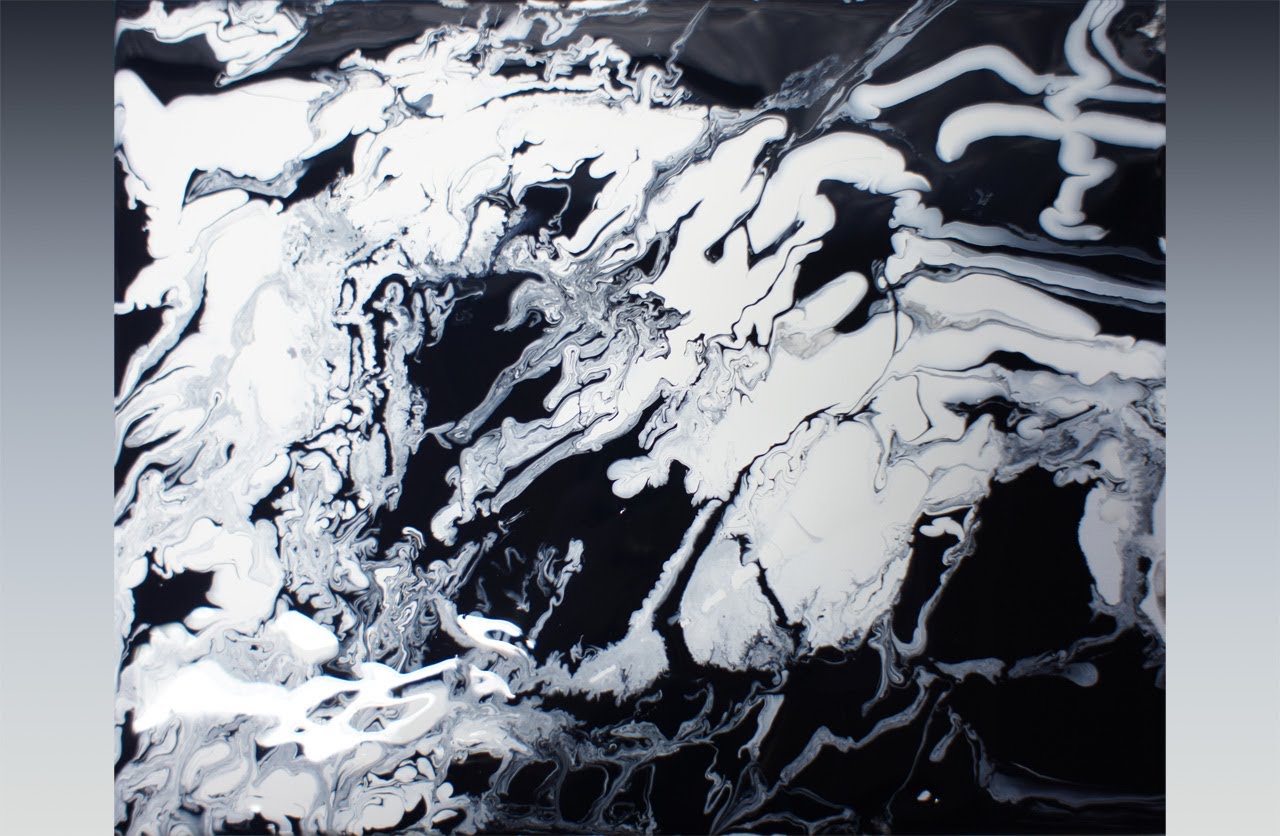 1280x836 Abstract Art Painting, Fluid Acrylic Painting By Brigitte - Painting In Black And White