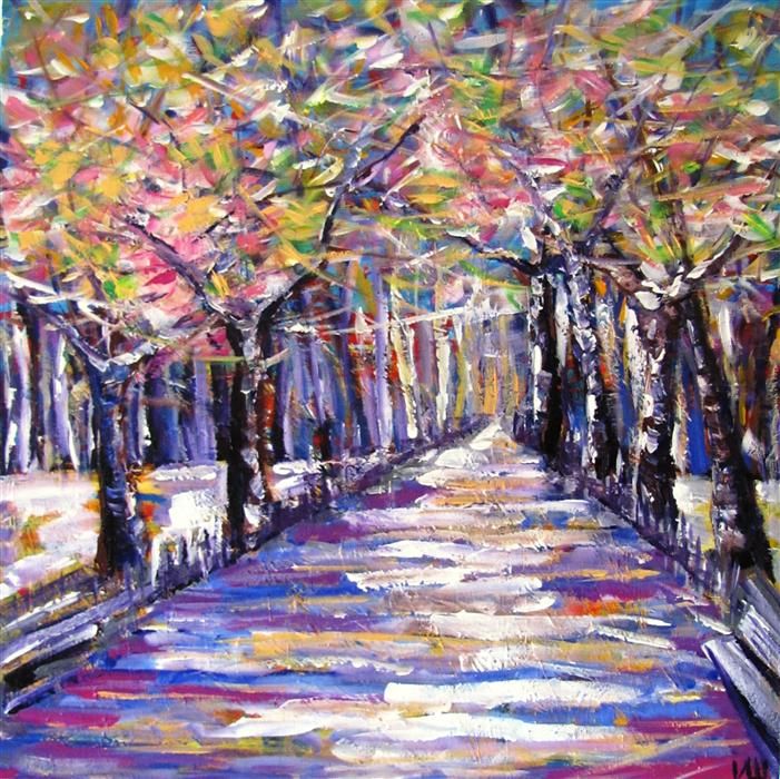 701x700 Original Art For Sale - Painting In Central Park