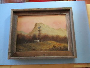 300x225 Southwest Framed Oil Painting, Lester Hughes, - Painting In El Paso
