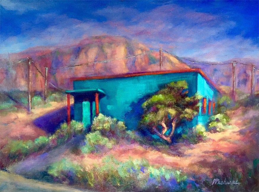 876x650 Turquoise House, El Paso Sold - Painting In El Paso