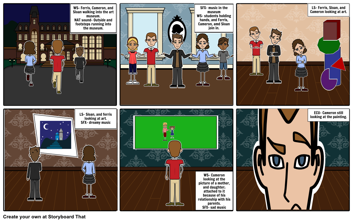 1164x733 Ferris Bueller's Day Off Storyboard By Mackenziebade - Painting In Ferris Buellers Day Off