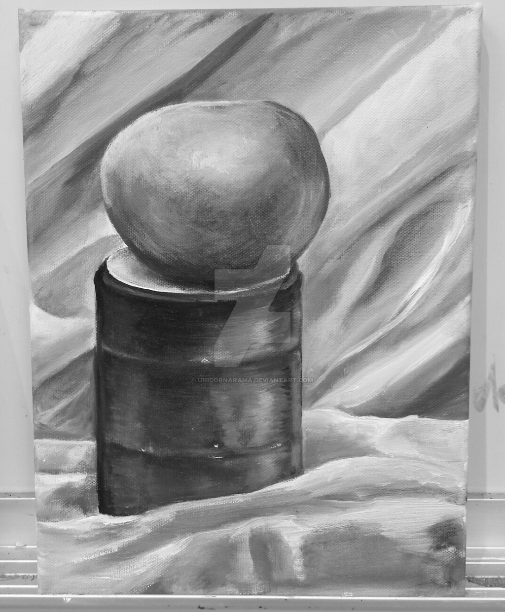 1024x1242 Unicornarama Grayscale Oil Painting - Painting In Grayscale