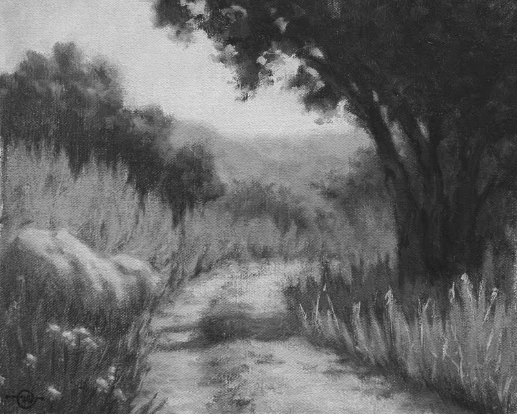 750x600 Candace X. Moore My Landscape Painting Process Revisited - Painting In Grayscale