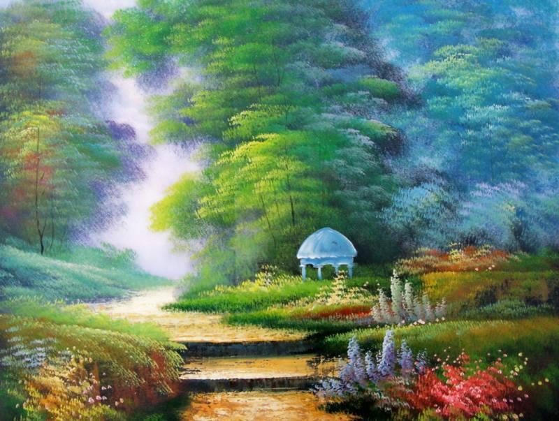 800x603 Paintings Of Natur Abstract On Canvas For Kids Scenes Love Beauty - Painting In Nature