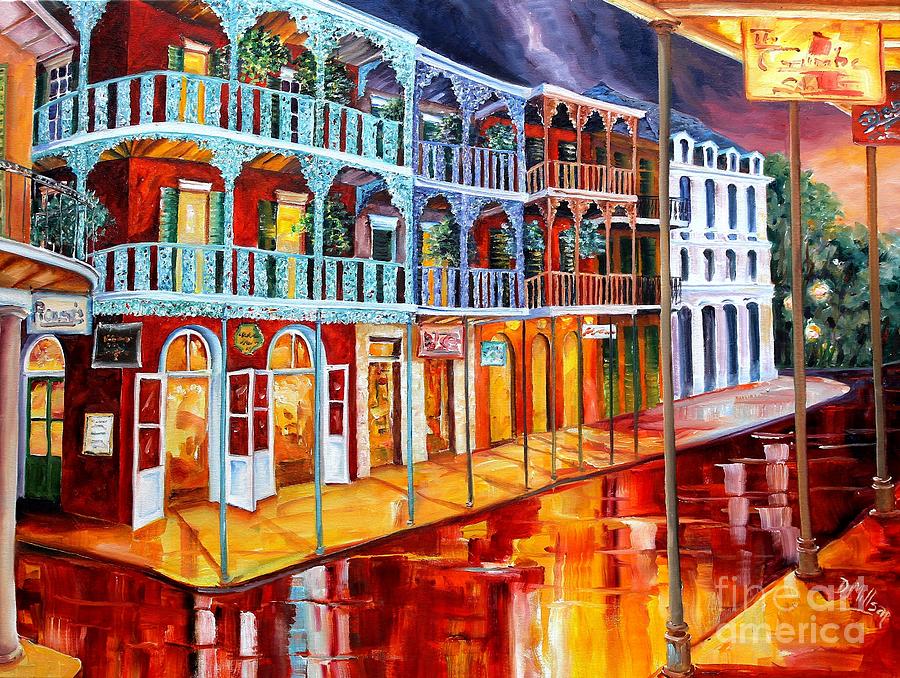 900x678 New Orleans Reflections In Red Painting By Diane Millsap - Painting In New Orleans