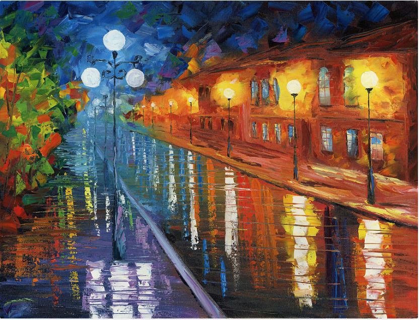834x636 New Orleans Oil Paintings For Sale, Midnight City [New Orleans Oil - Painting In New Orleans