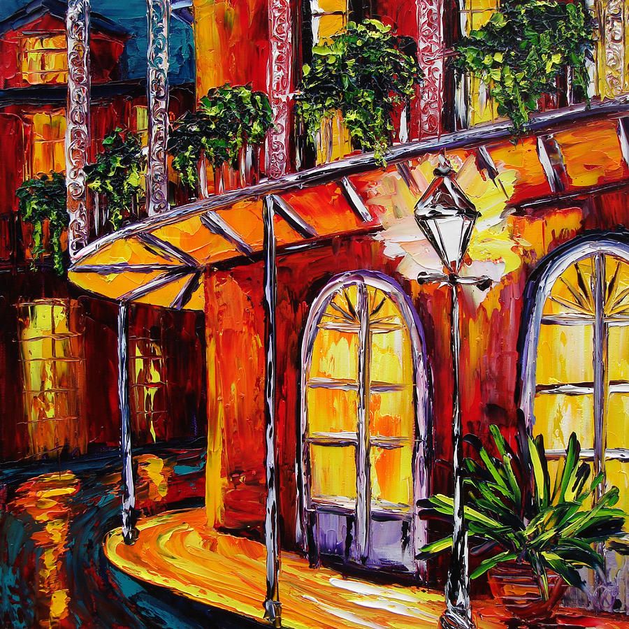 900x900 Original Art New Orleans Original Oil Painting French Quarter - Painting In New Orleans