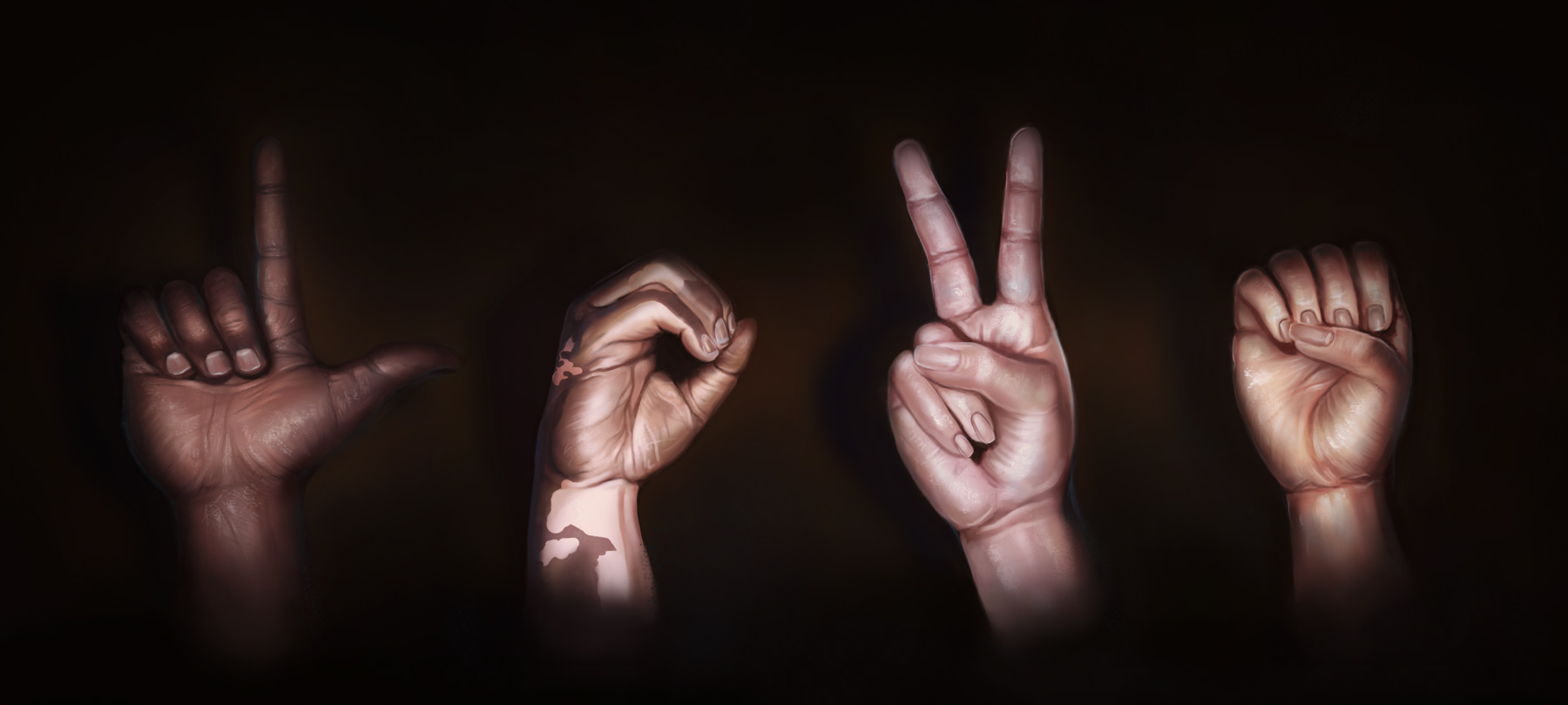 1800x810 How To Create A Sign Language Digital Painting In Adobe Photoshop - Painting In Sign Language