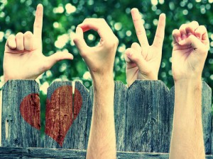 300x225 Painting For Hailey Love Spelled Out In Sign Language - Painting In Sign Language