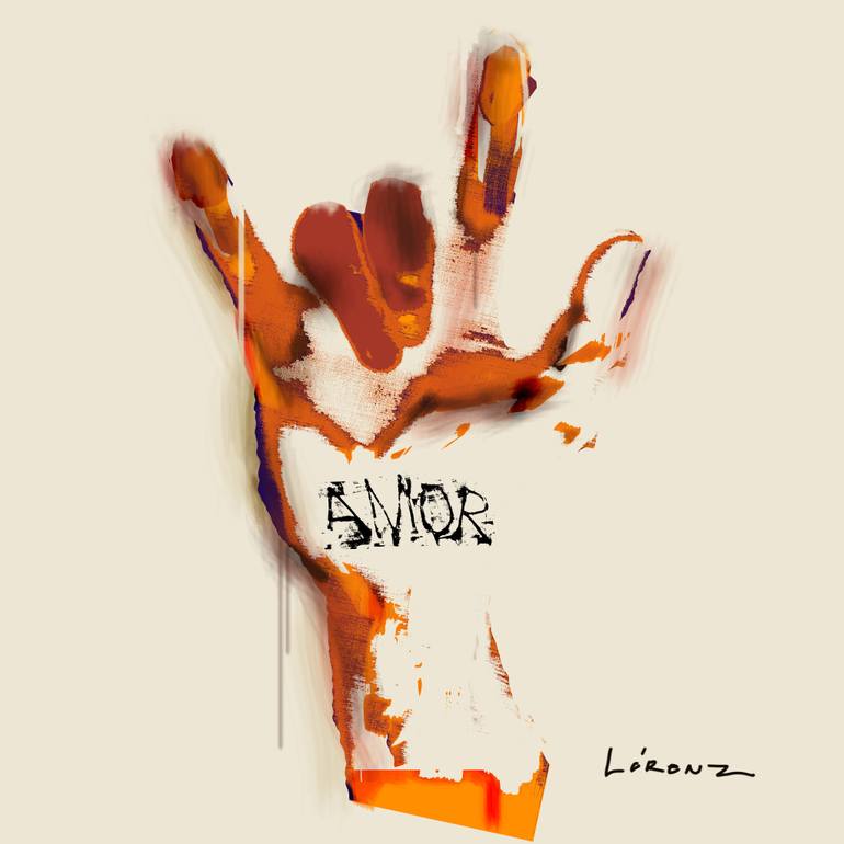 770x770 Saatchi Art I Love You (Sign Language) Painting By Francisco - Painting In Sign Language