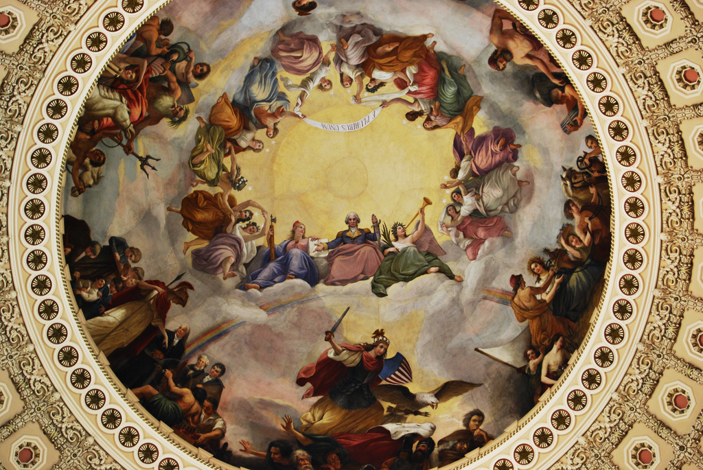 1024x685 Painting On The Ceiling Inside The Capitol Rotunda - Painting In The Capitol Dome