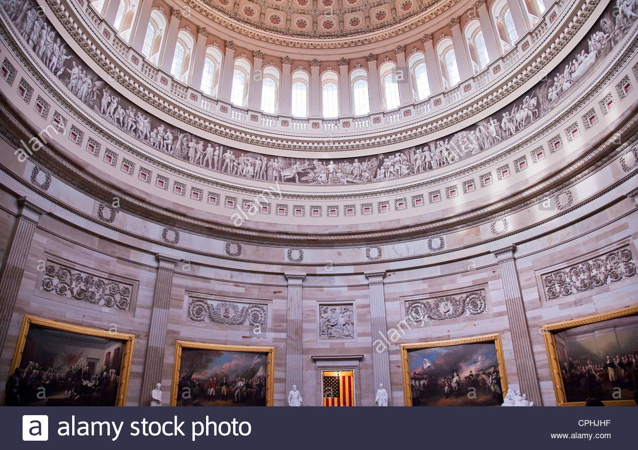 1300x917 Us Capitol Dome Rotunda Paintings Washington Dc Stock Photo - Painting In The Capitol Dome