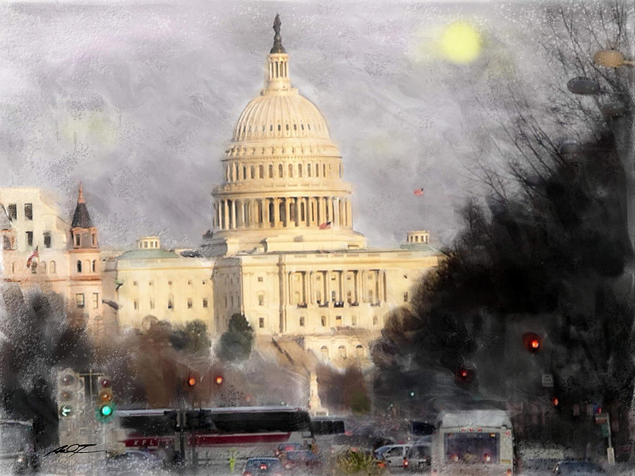 900x675 Capitol Building Washington, Dc - Painting In The Capitol Dome
