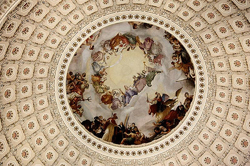 500x333 Capitol Dome Painting. The Dome Of The Capitol Building, - Painting In The Capitol Dome