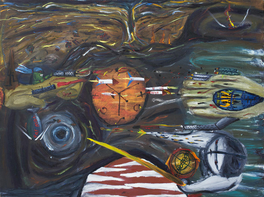 900x672 Cold War Disco Monster Awakens From The H Bomb Landing Near It'S - Painting In The Cold