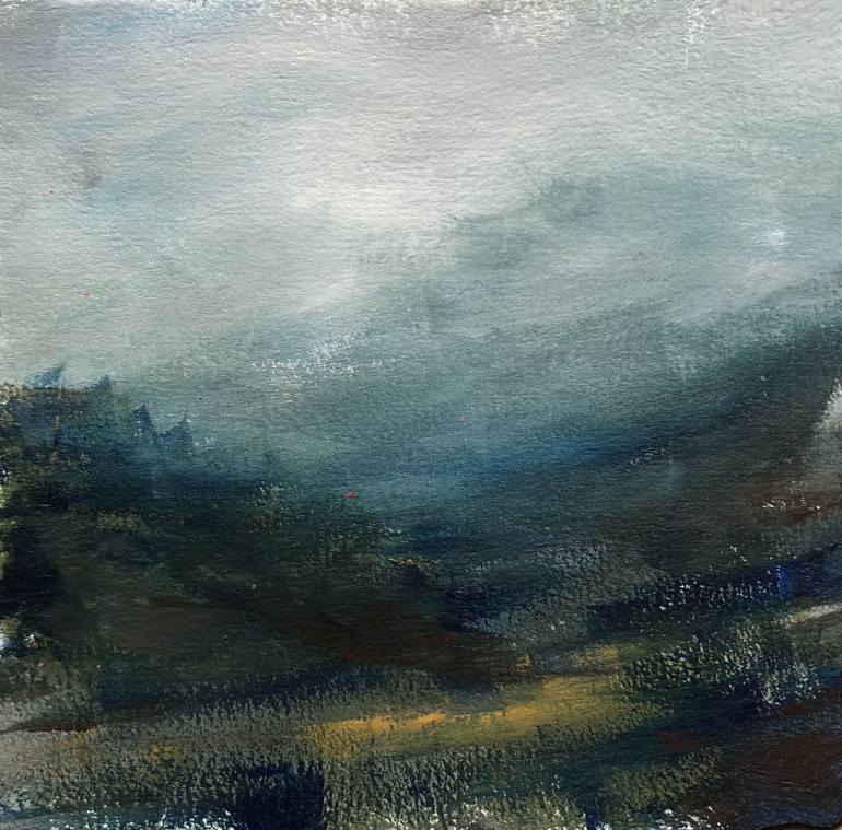 770x759 Saatchi Art Cold November Painting By Nini Kiknadze - Painting In The Cold