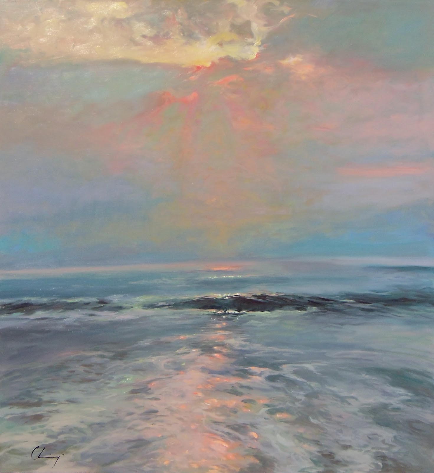 1471x1600 Chuck Larivey Opa, Oil Painter Painting The Sea - Painting In Virginia Beach