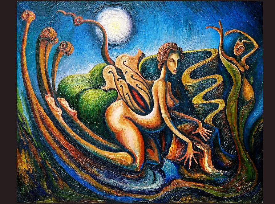 893x662 Birth Of Inspiration Painting By Alejandro Flores - Painting Inspiration