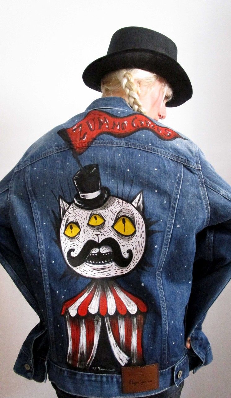 745x1280 Live Painting On Denim Jacket In Collaboration With Pepe Jeans - Painting Jacket