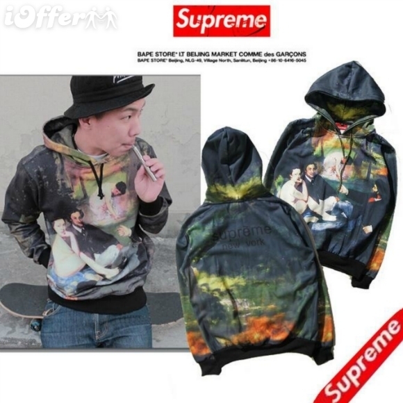 580x580 New Supreme Men Hoodie Jacket Sweater Painting Coat For Sale - Painting Jacket