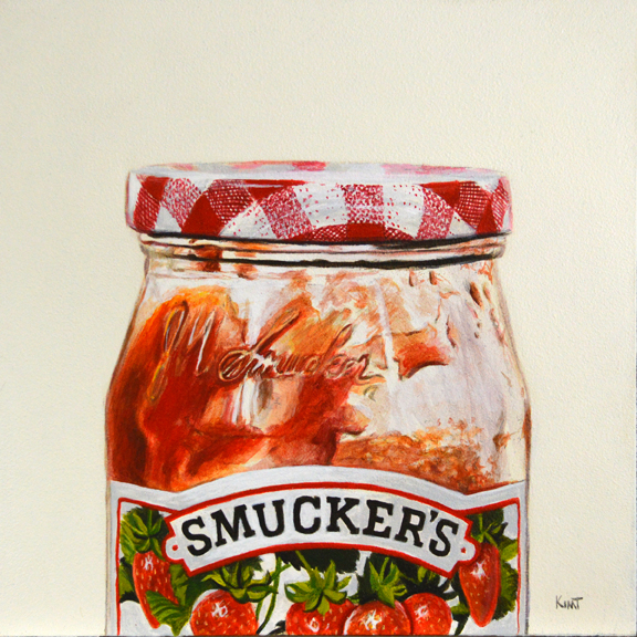 576x576 Paintings By Kim Testone Daily Painting Smuckers Strawberry Jam - Painting Jam